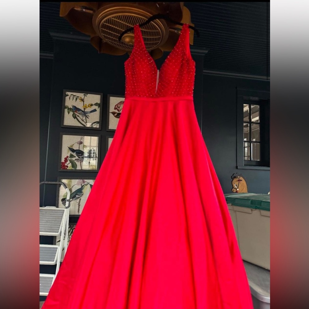 Red Beaded Gown